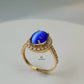 BLUE AND WHITE STONE RING