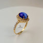 BLUE AND WHITE STONE RING