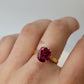 FUCHSIA PINK OVAL RING