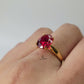 FUCHSIA PINK OVAL RING