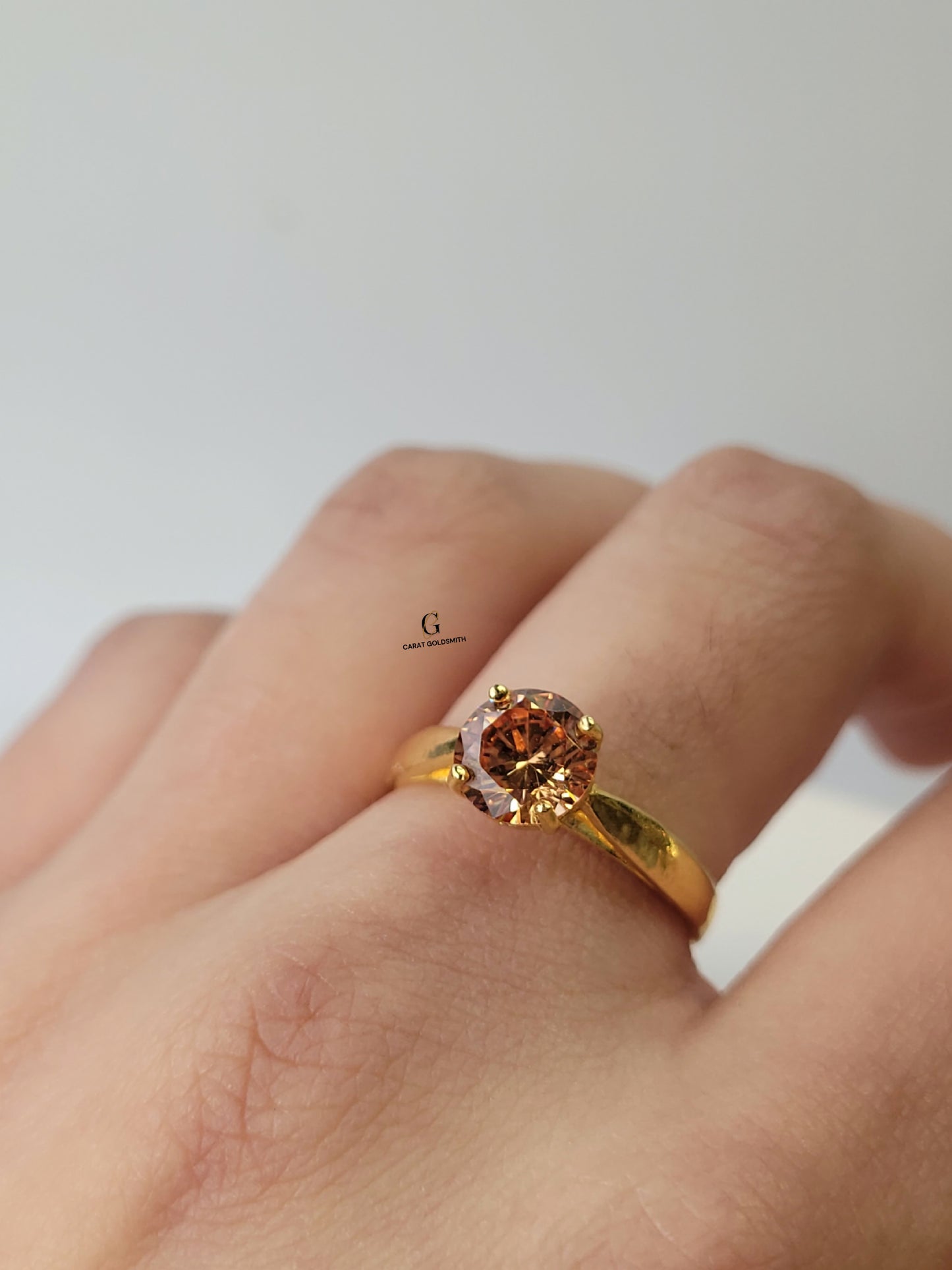 ROUND CITRINE RING