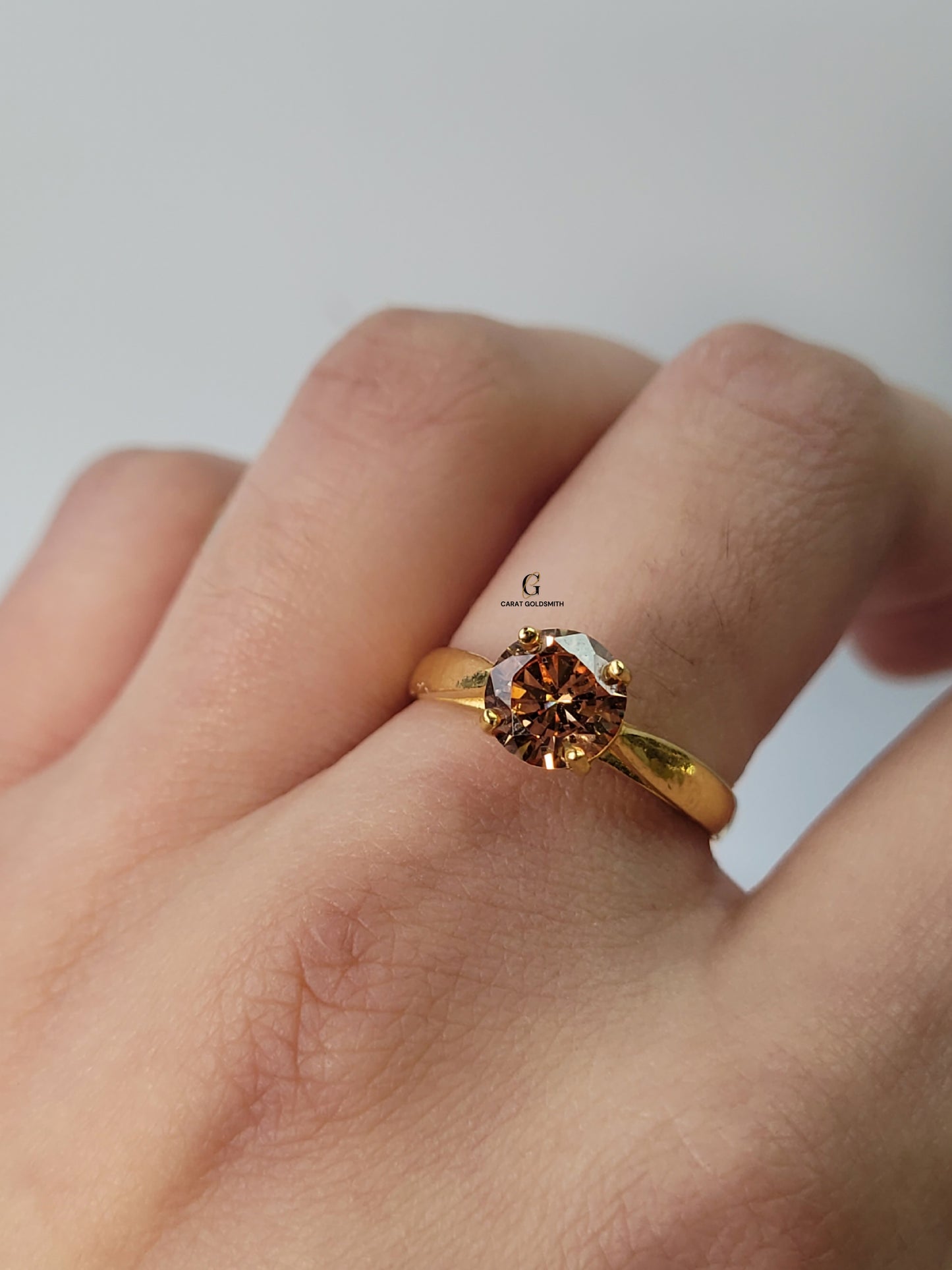 ROUND CITRINE RING