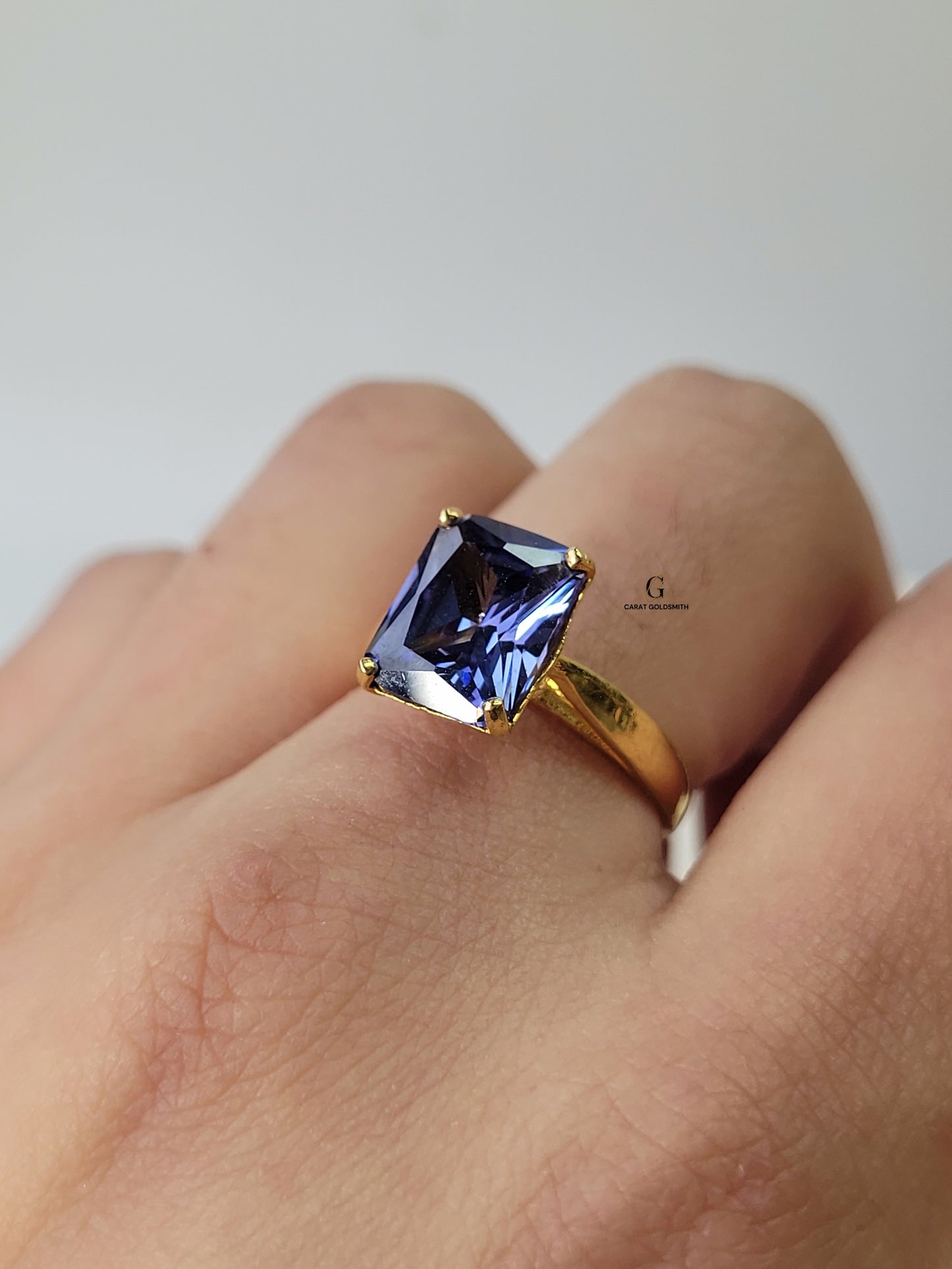 BLUE TOPAZ SQUARE RING