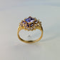 PURPLE DIAMOND CLUSTER RING