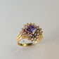 PURPLE DIAMOND CLUSTER RING