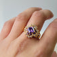 PURPLE DIAMOND CLUSTER RING