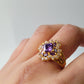 PURPLE DIAMOND CLUSTER RING