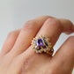 PURPLE DIAMOND CLUSTER RING