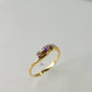 DAINTY AMETHYST SWIRL RING