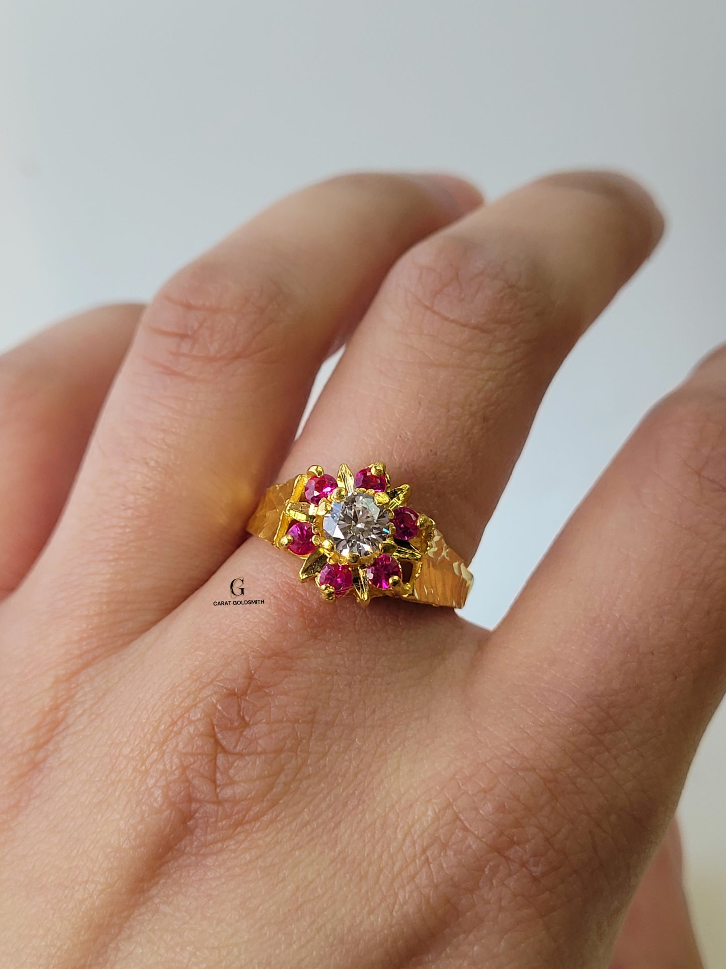 PINK CLUSTER RING