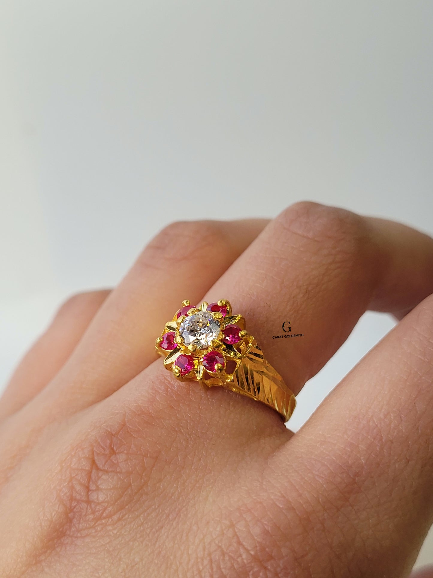 PINK CLUSTER RING