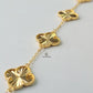 GOLD 5 FLOWER BRACELET