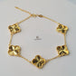 GOLD 5 FLOWER BRACELET