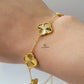 GOLD 5 FLOWER BRACELET