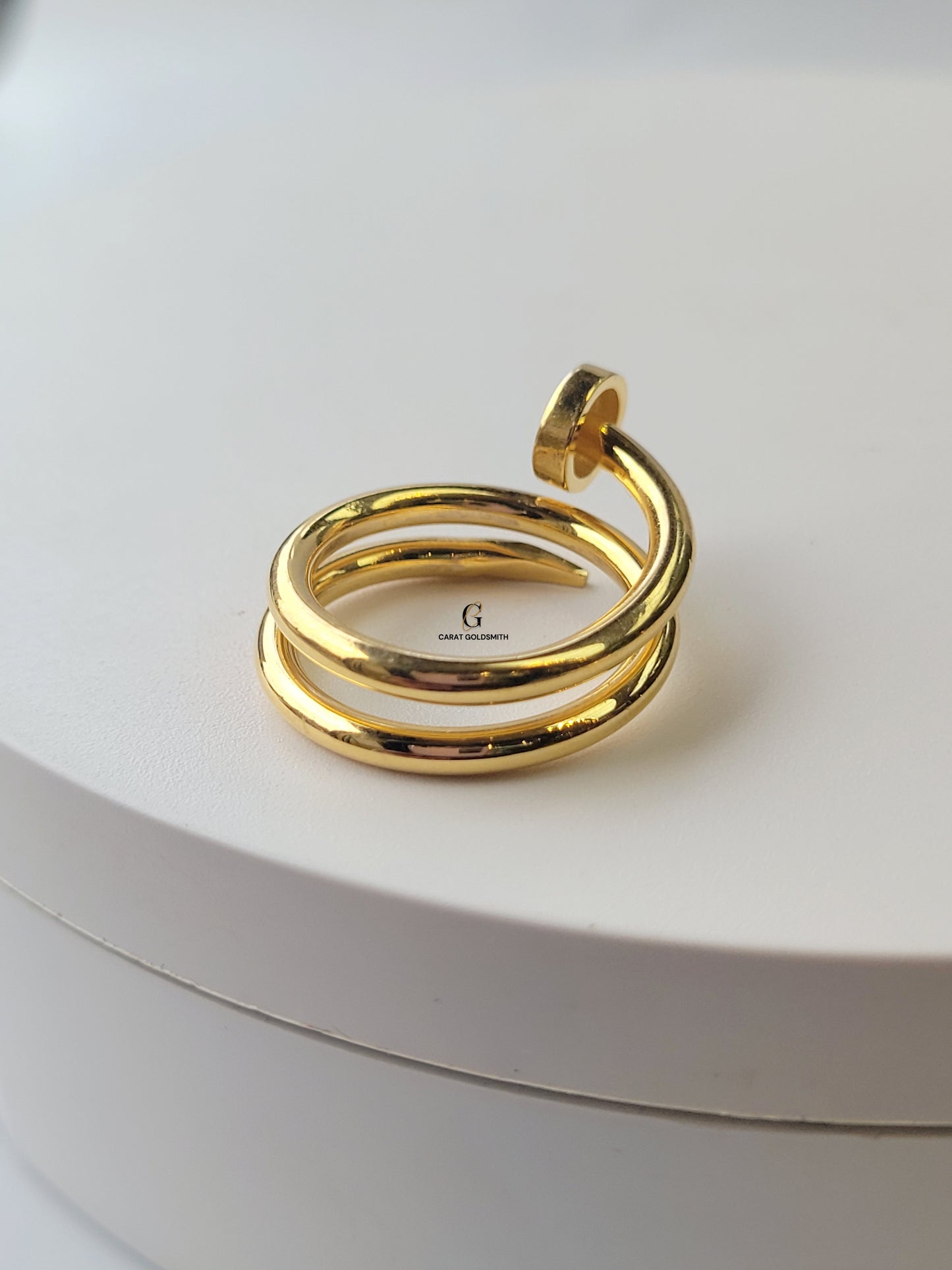 SPIRAL NAIL RING