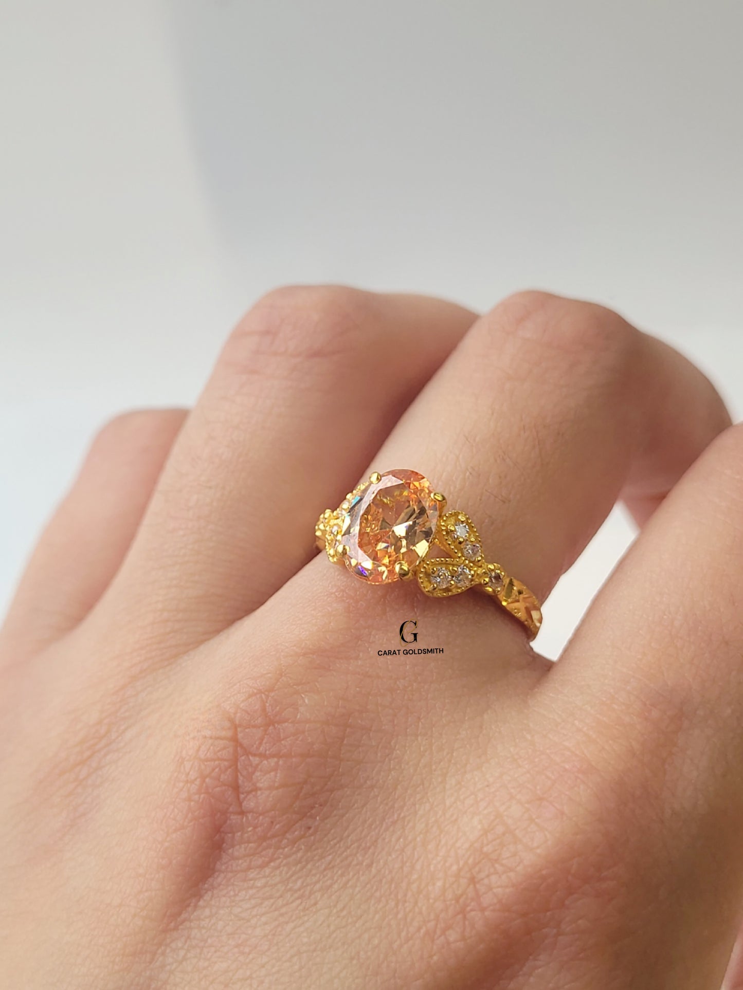 CITRINE DIAMANTE RING