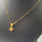 GOLD SINGLE FLOWER NECKLACE - SMALL