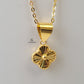 GOLD SINGLE FLOWER NECKLACE - SMALL