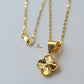 GOLD SINGLE FLOWER NECKLACE - SMALL