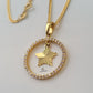 STAR HANGING DIAMANTE PENDANT