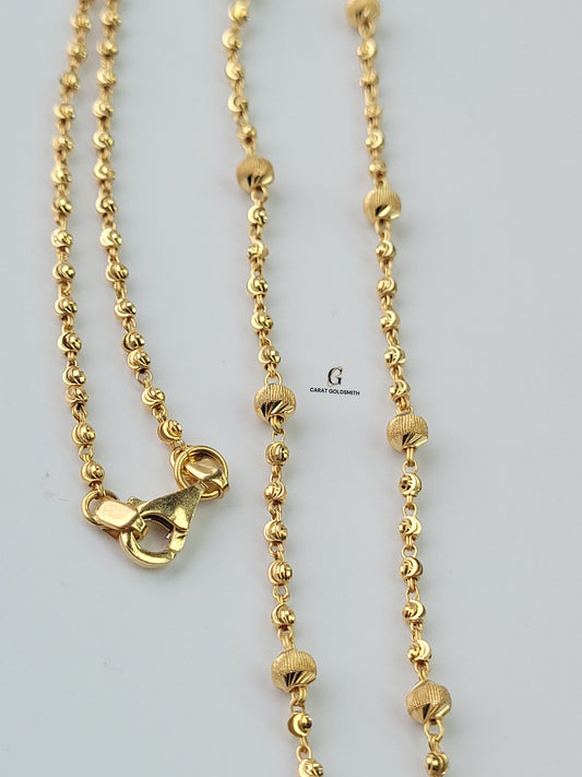 GOLD DOTTED 10 BEADS CHAIN