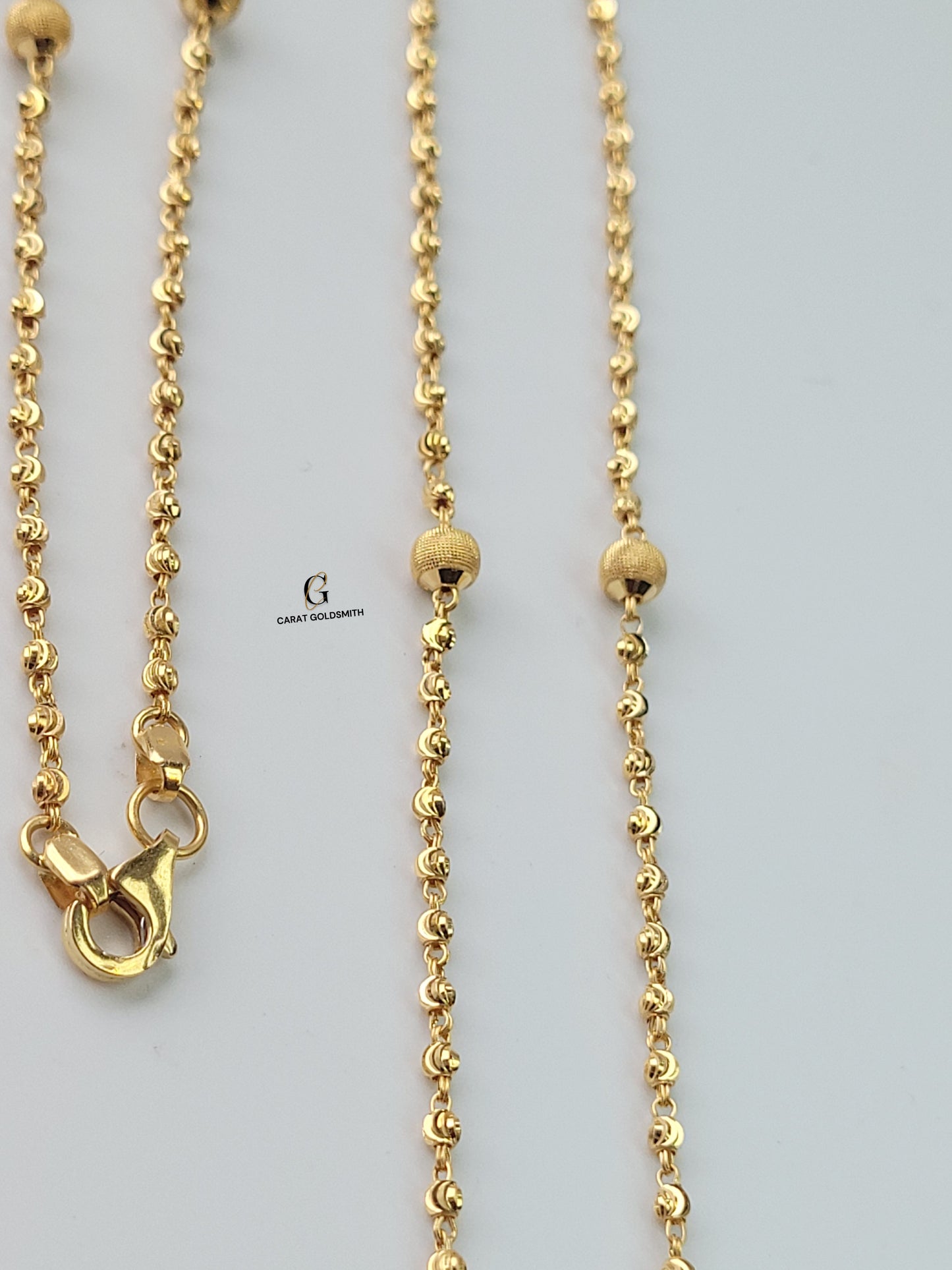 GOLD DOTTED 8 BEADS CHAIN