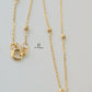 GOLD SATELLITE CHAIN NECKLACE - 10 BEADS