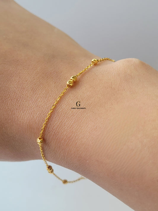 GOLD SATELLITE CHAIN BRACELET - DESIGN 4