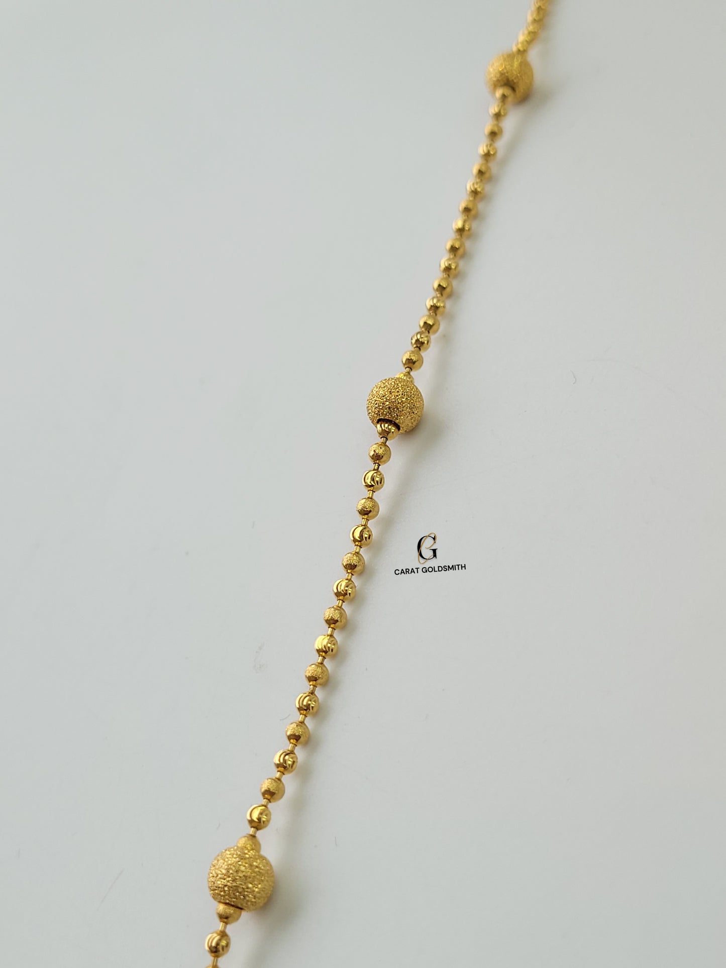 GOLD SAND BLAST BALL BRACELET