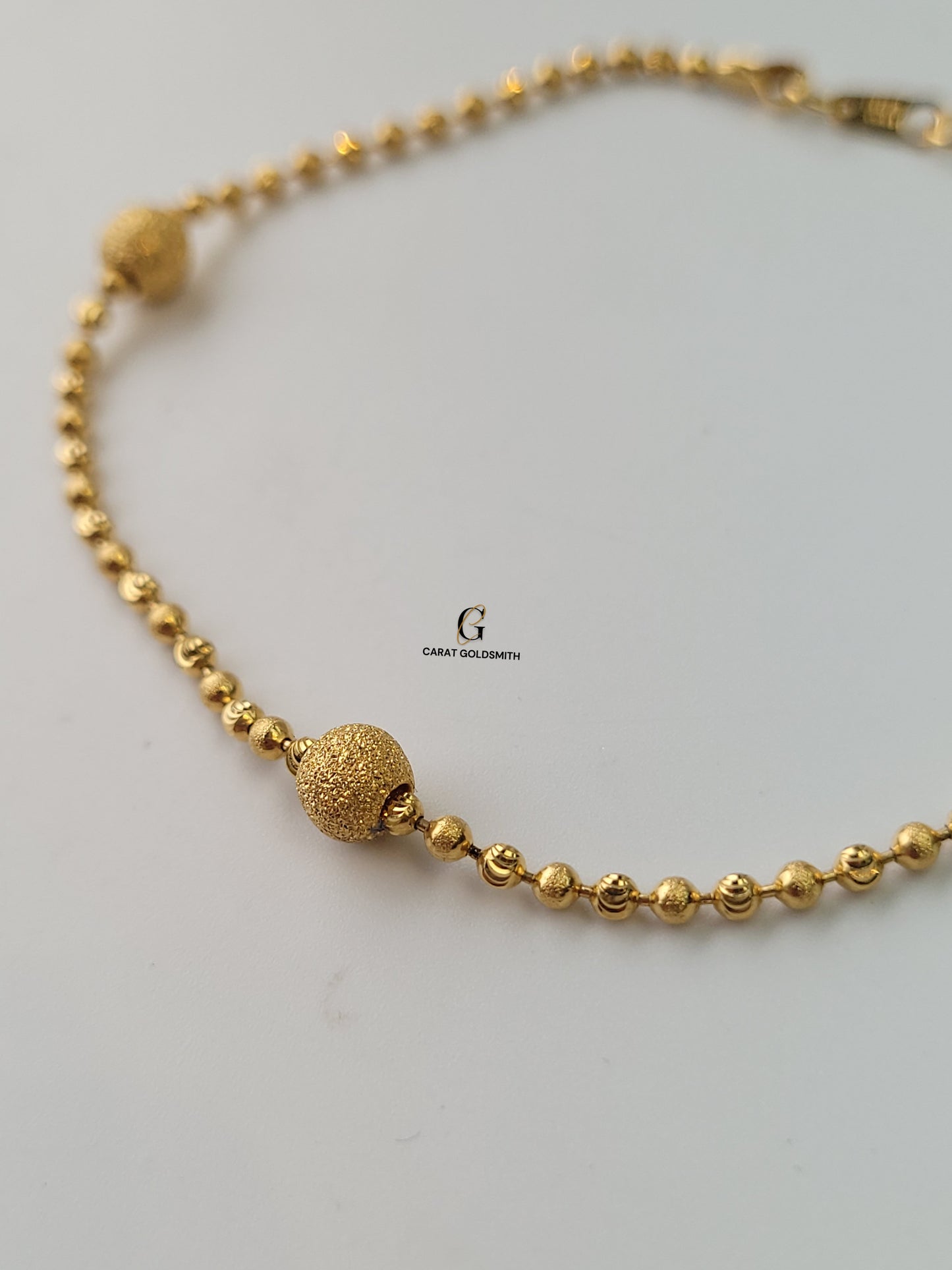 GOLD SAND BLAST BALL BRACELET