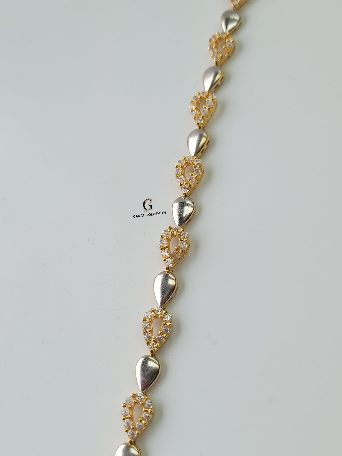 RHODIUM AND DIAMANTE BRACELET