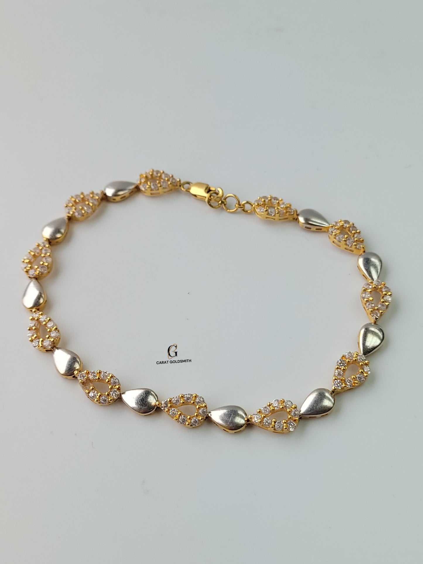 RHODIUM AND DIAMANTE BRACELET