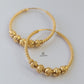 INTRICATE GOLD BEADED HOOPS