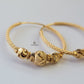 INTRICATE GOLD BEADED HOOPS