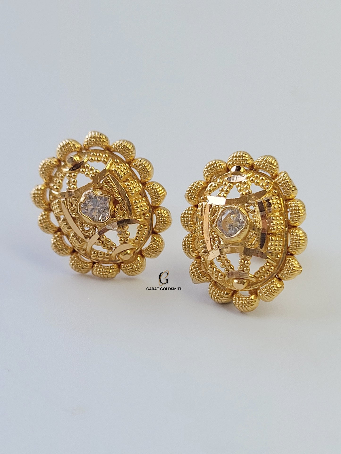 INTRICATE OVAL STUDS