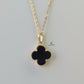 BLACK SINGLE FLOWER NECKLACE