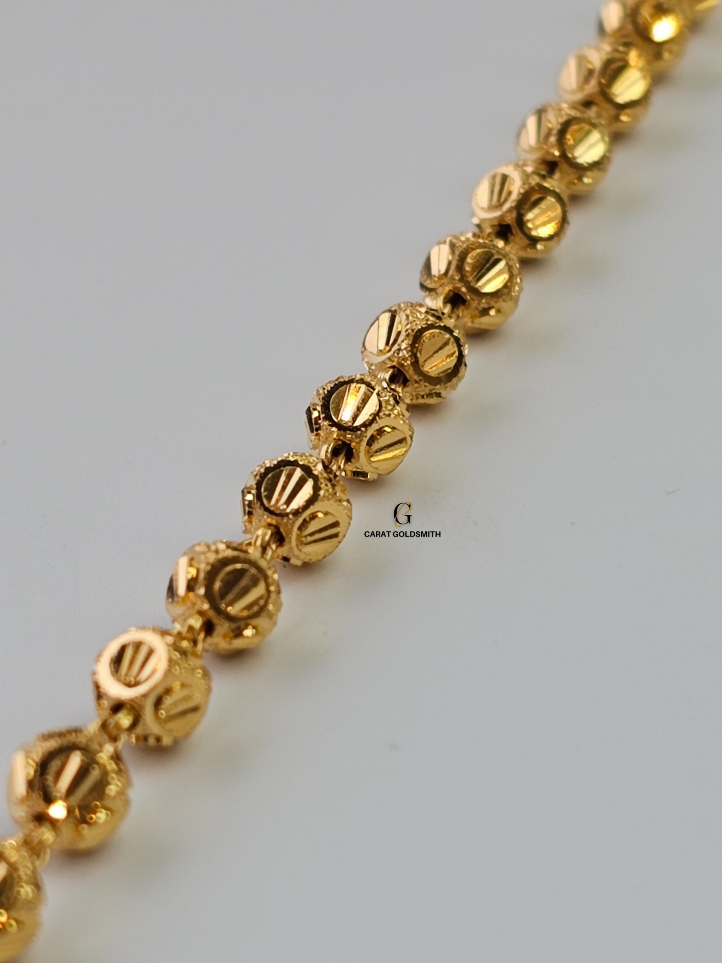 GOLD BEADED STATION BRACELET