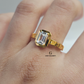 SQUARE GOLD SCREW BAND RING