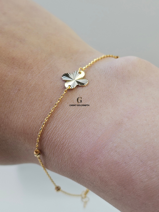 GOLD SATELLITE FLOWER BRACELET