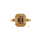 CITRINE HALO SCREW RING