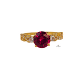 ROUND RUBY RING