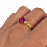 ROUND RUBY RING