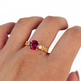 ROUND RUBY RING