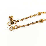 GOLD DIAMOND CUT BEADED ANKLET