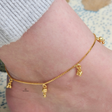 GOLD DROP CHARM ANKLET