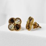 GOLD FLOWER STUDS