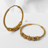 INTRICATE GOLD BEADED HOOPS