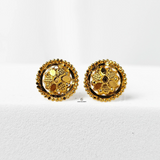 CIRCLE FLOWER STUDS