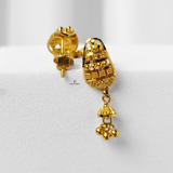 GOLD DIAMOND CUT DROP EARRINGS