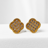 DIAMANTE FLOWER STUDS